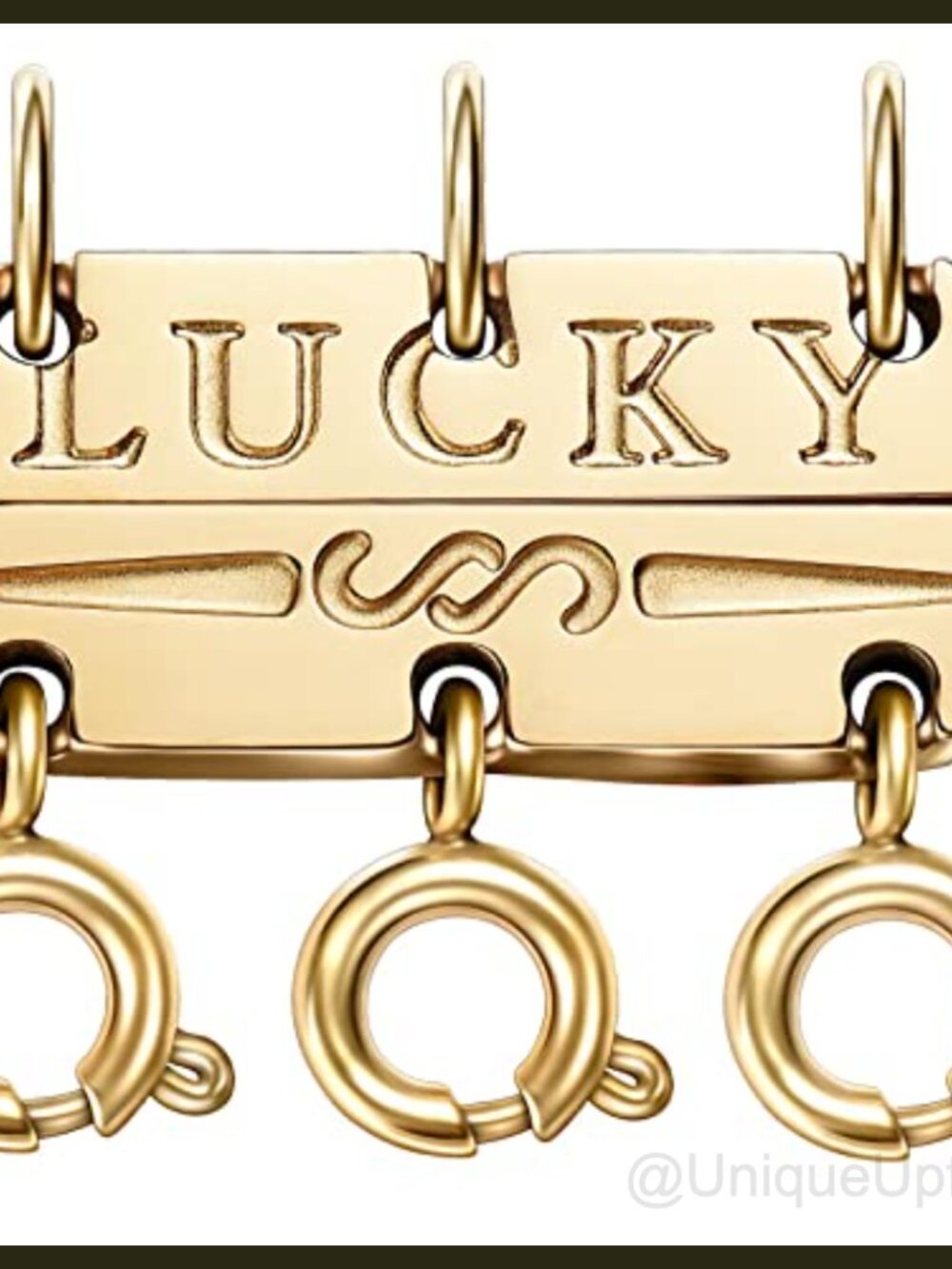 Lucky Necklace Layering Clasp Separator 18K Gold Plated Stainless Steel